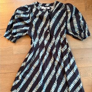 Hunter Bell Navy and Light Blue tie dye Clementine dress